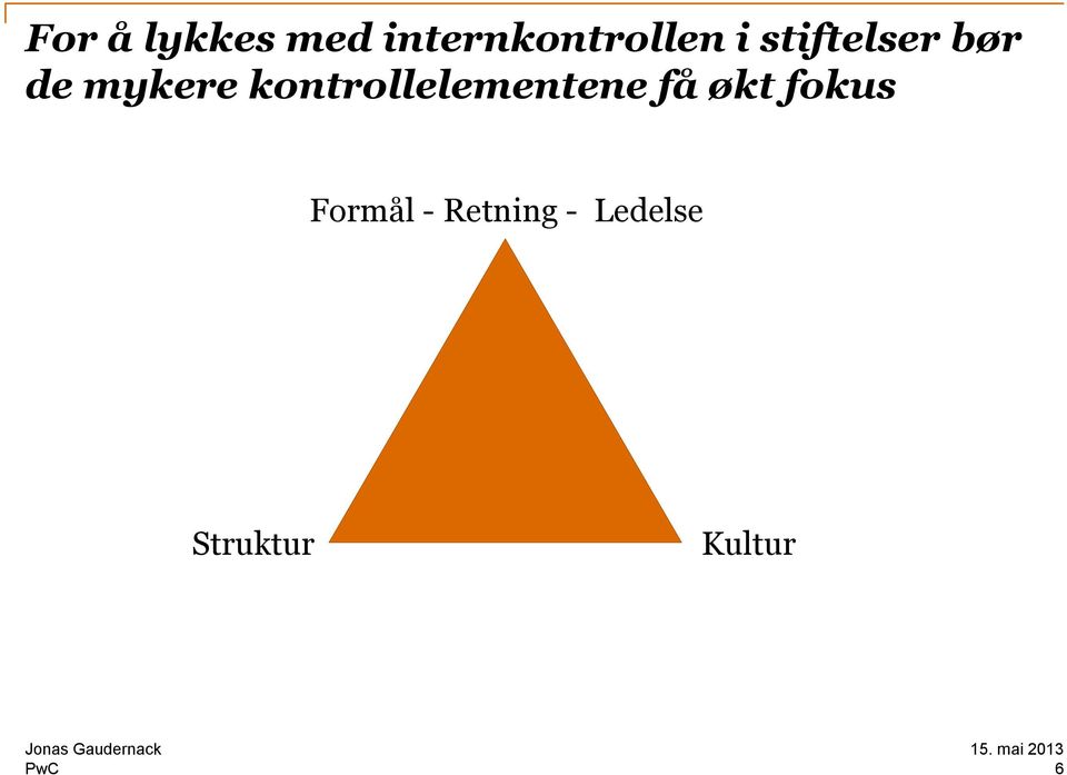 kontrollelementene få økt fokus