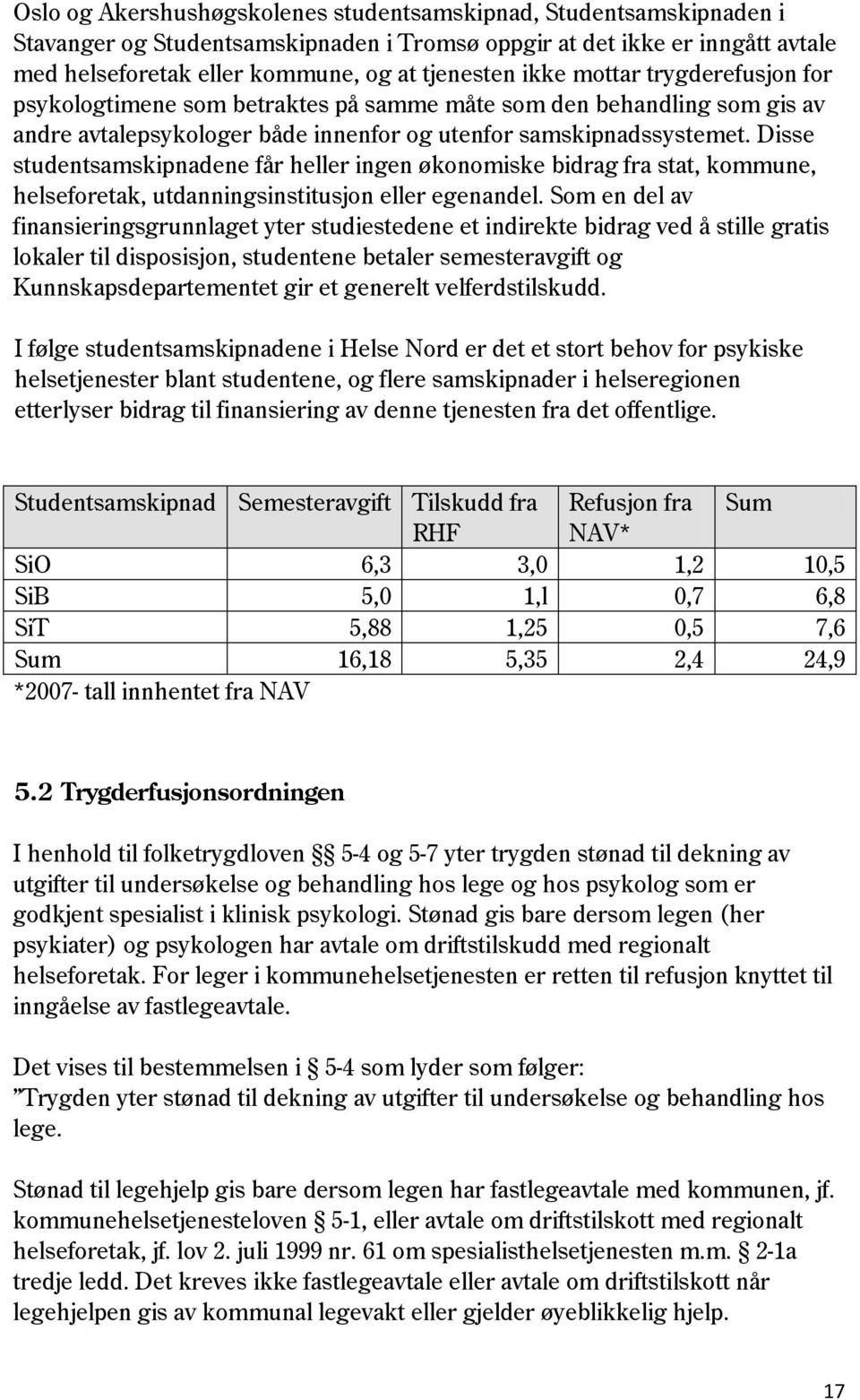 Disse studentsamskipnadene får heller ingen økonomiske bidrag fra stat, kommune, helseforetak, utdanningsinstitusjon eller egenandel.