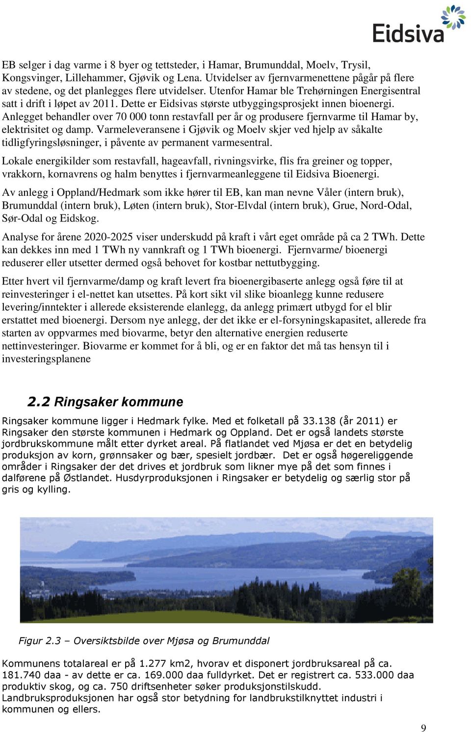 Dette er Eidsivas største utbyggingsprosjekt innen bioenergi. Anlegget behandler over 70 000 tonn restavfall per år og produsere fjernvarme til Hamar by, elektrisitet og damp.