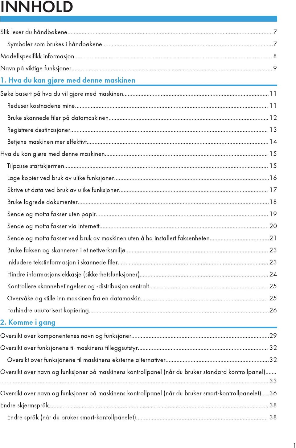 .. 13 Betjene maskinen mer effektivt...14 Hva du kan gjøre med denne maskinen... 15 Tilpasse startskjermen... 15 Lage kopier ved bruk av ulike funksjoner.