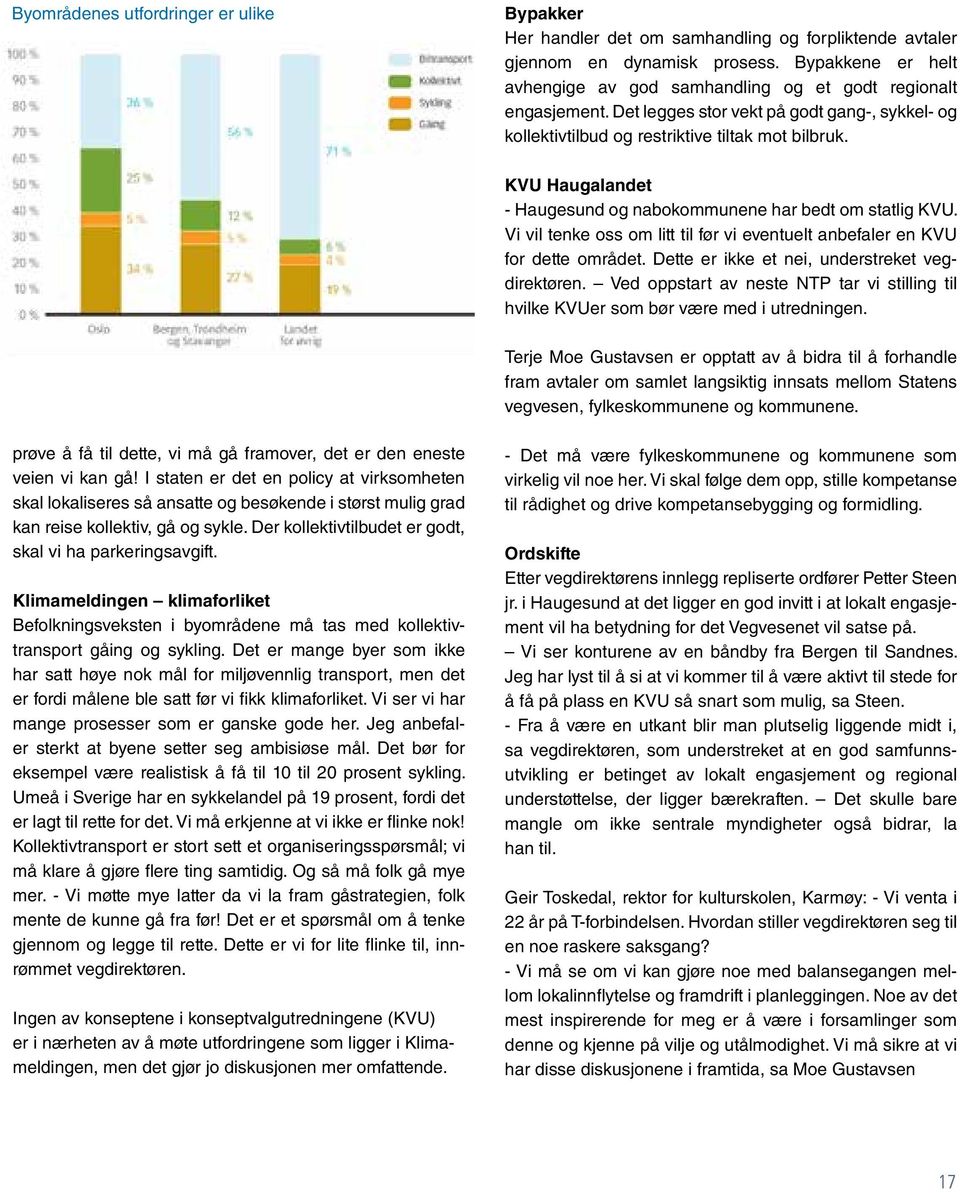 KVU Haugalandet - Haugesund og nabokommunene har bedt om statlig KVU. Vi vil tenke oss om litt til før vi eventuelt anbefaler en KVU for dette området.