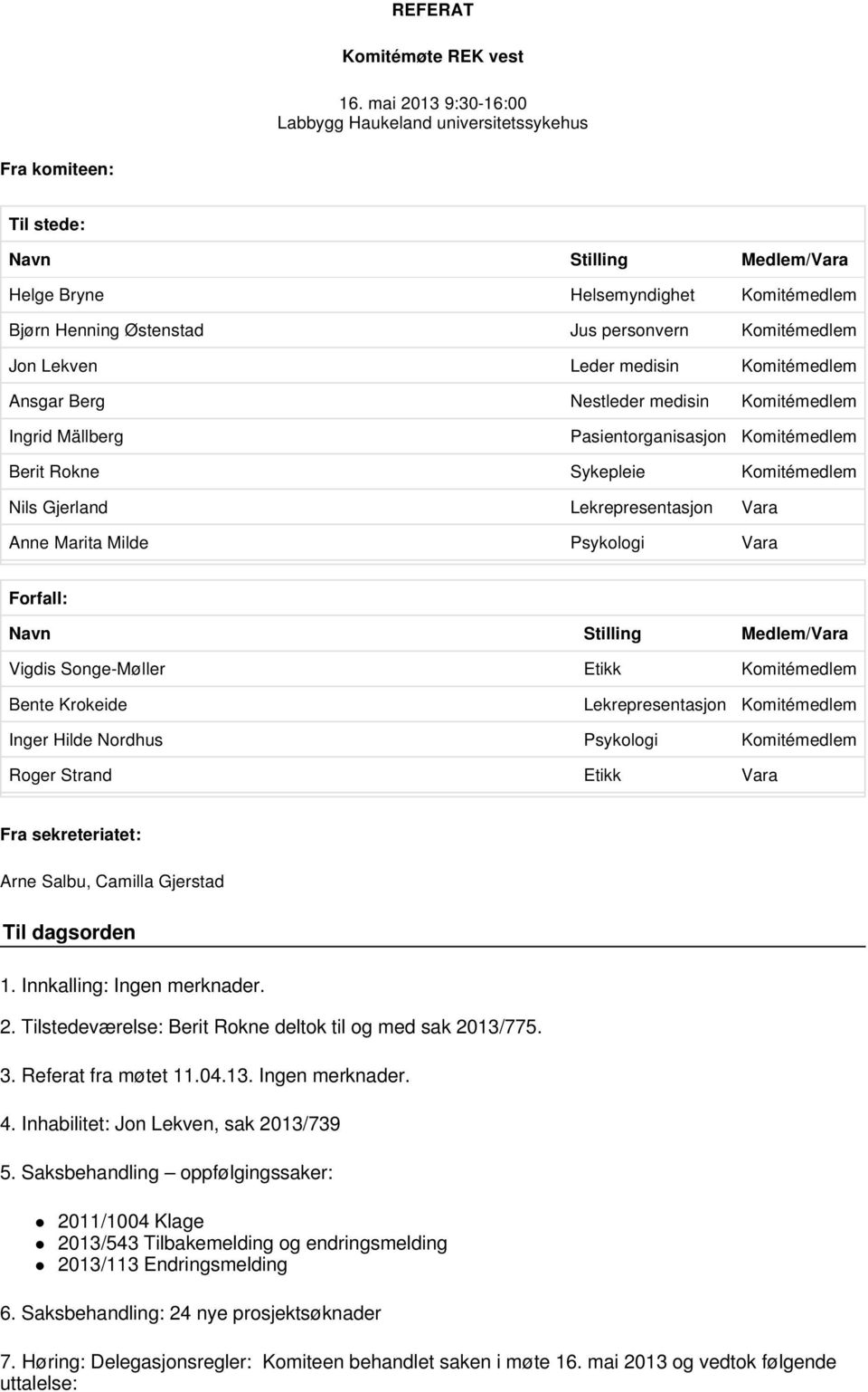 Komitémedlem Jon Lekven Leder medisin Komitémedlem Ansgar Berg Nestleder medisin Komitémedlem Ingrid Mällberg Pasientorganisasjon Komitémedlem Berit Rokne Sykepleie Komitémedlem Nils Gjerland