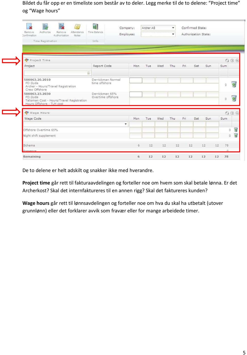 Project time går rett til fakturaavdelingen og forteller noe om hvem som skal betale lønna. Er det Archerkost?