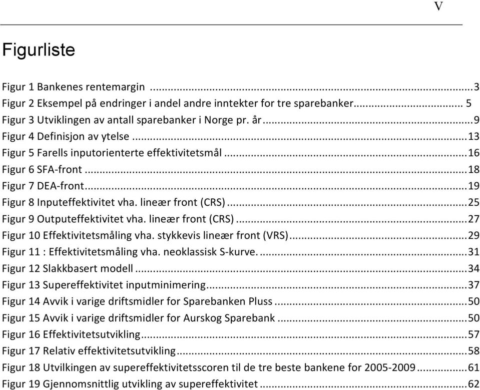 .. 25 Figur 9 Outputeffektivitet vha. lineær front (CRS)... 27 Figur 1 Effektivitetsmåling vha. stykkevis lineær front (VRS)... 29 Figur 11 : Effektivitetsmåling vha. neoklassisk S- kurve.