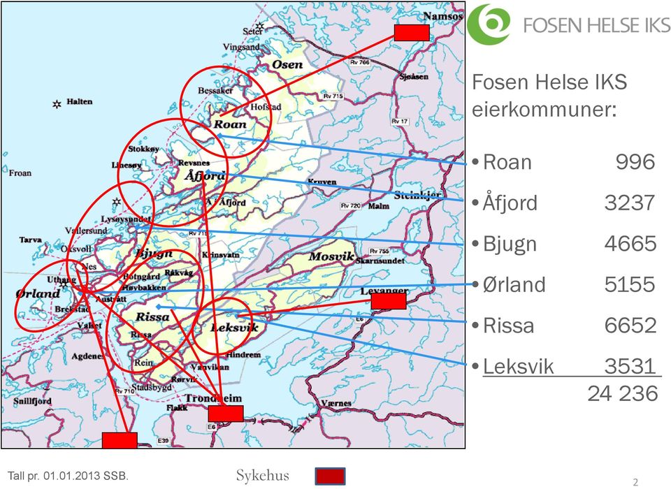 Bjugn 4665 Ørland 5155 Rissa 6652