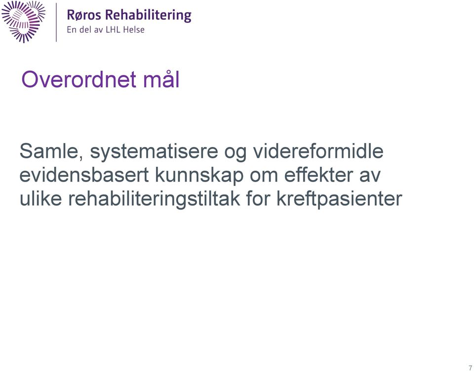 evidensbasert kunnskap om effekter