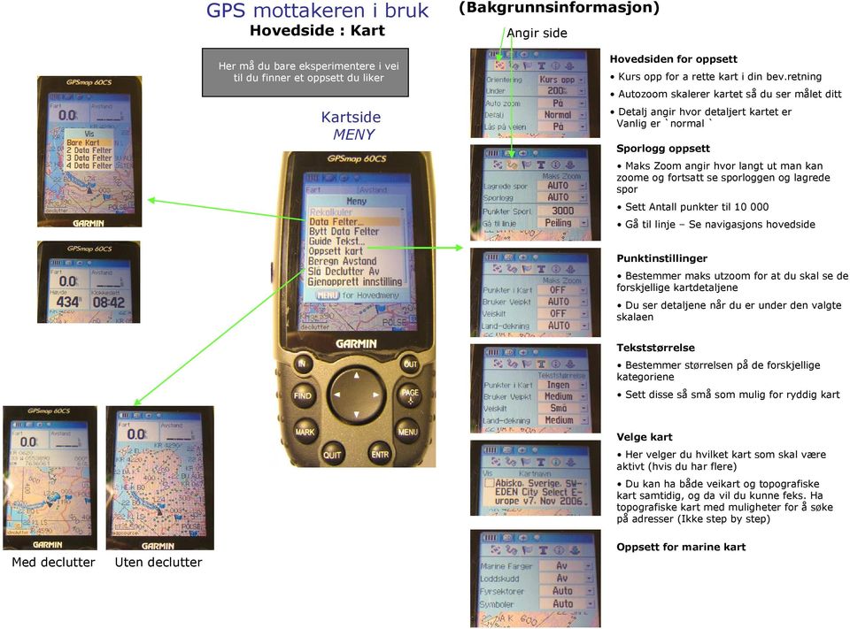 og lagrede spor Sett Antall punkter til 10 000 Gå til linje Se navigasjons hovedside Punktinstillinger Bestemmer maks utzoom for at du skal se de forskjellige kartdetaljene Du ser detaljene når du er