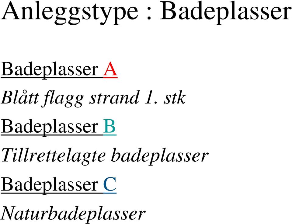 stk Badeplasser B Tillrettelagte