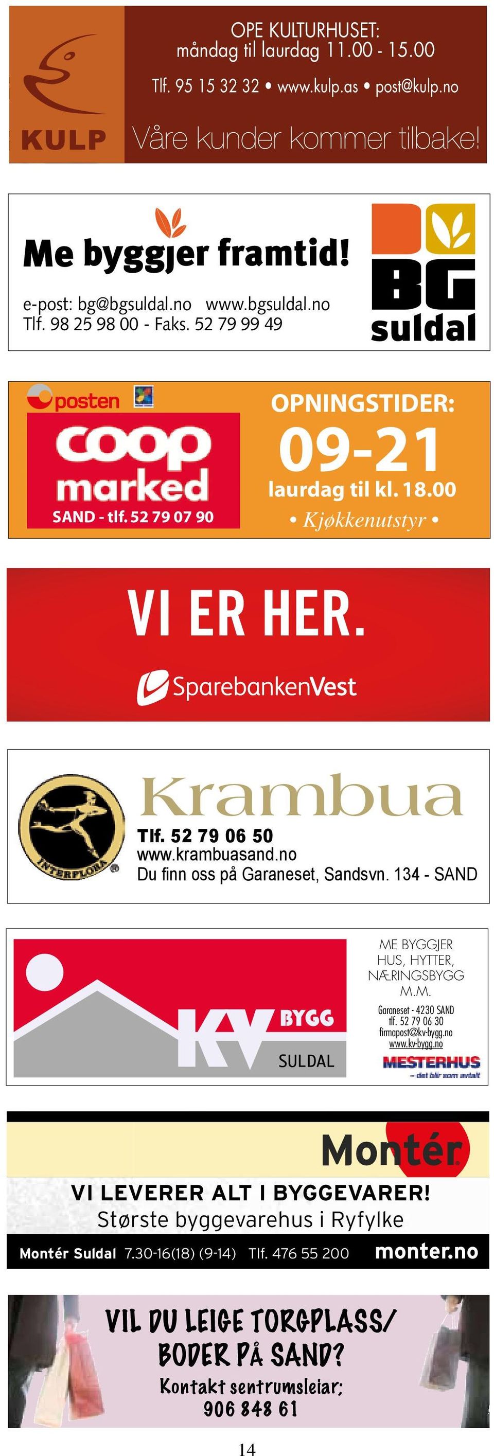 Bred Bred erfaring erfaring med med bryllup bryllup Våre Våre kunder kunder våre er våre beste beste referanser referanser Velkommen! Krambua Tlf. 52 79 06 50 www.krambuasand.