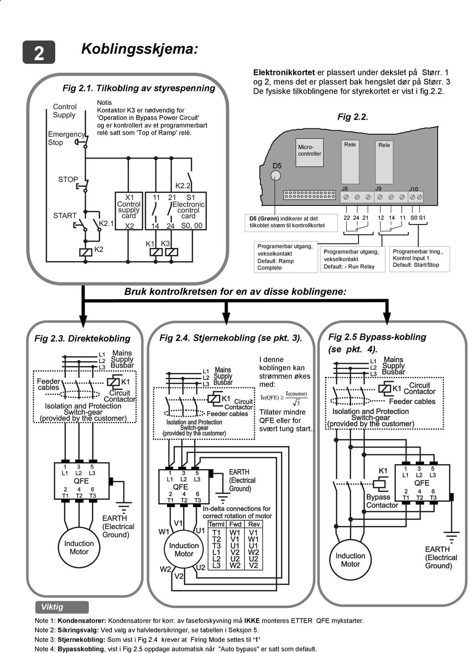 kontrollert in Bypass av et programmerbart Power Circuit' relè satt and som is'top controlled of Ramp' by relè. the programmable relay set as a 'Top of Ramp' relay. X1 Control supply card K2.