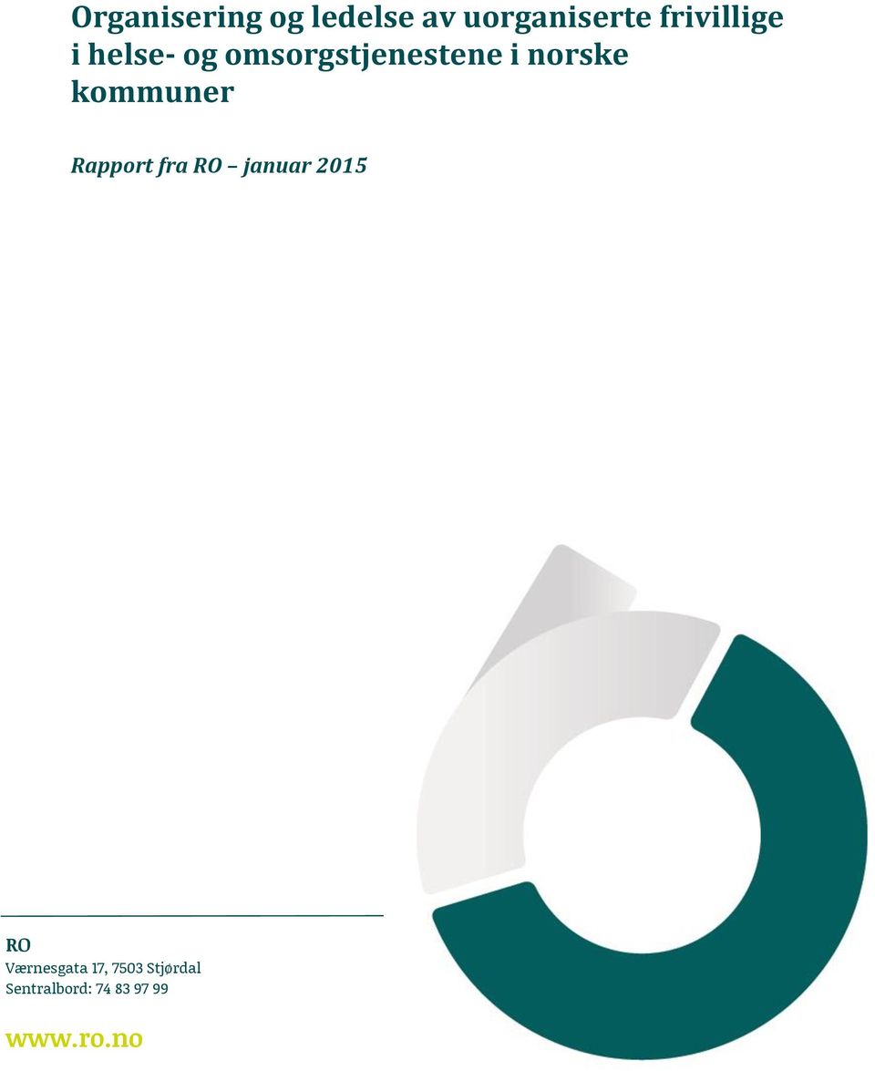 norske kommuner Rapport fra RO januar 2015 RO