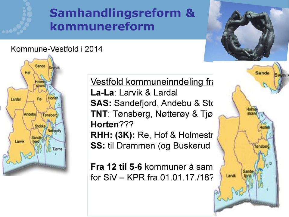 La-La: Larvik & Lardal SAS: Sandefjord, Andebu & Stokke TNT: Tønsberg, Nøtterøy &