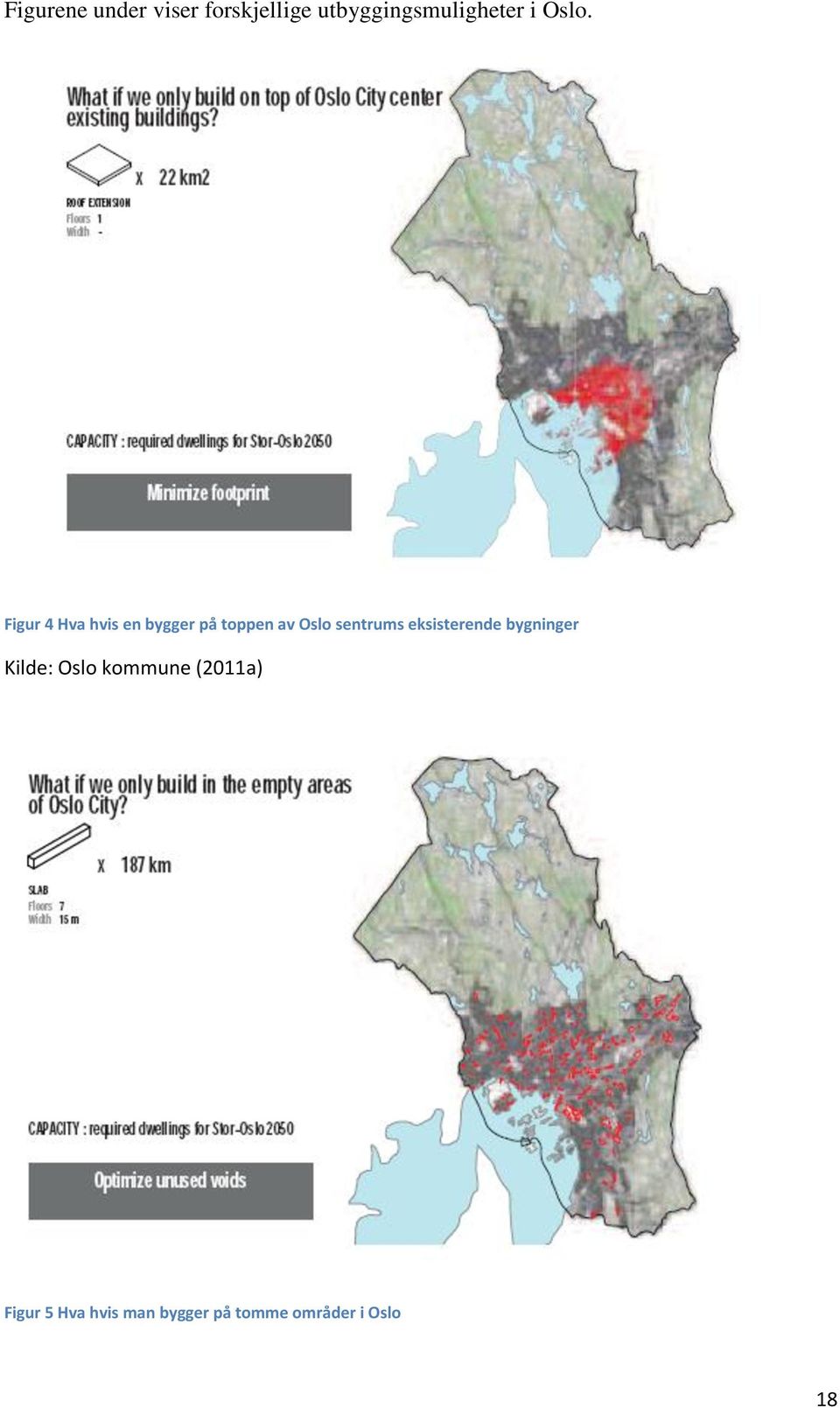 Figur 4 Hva hvis en bygger på toppen av Oslo sentrums