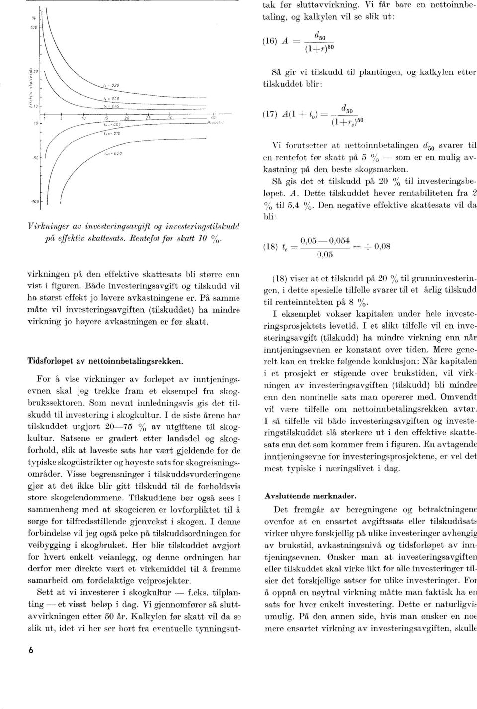 investeringsavgift og investeringstilskudd på effektiv skattesats. Rentefot for skatt 10 %. virkningen på den effektive skattesats bli større enn vist i figuren.