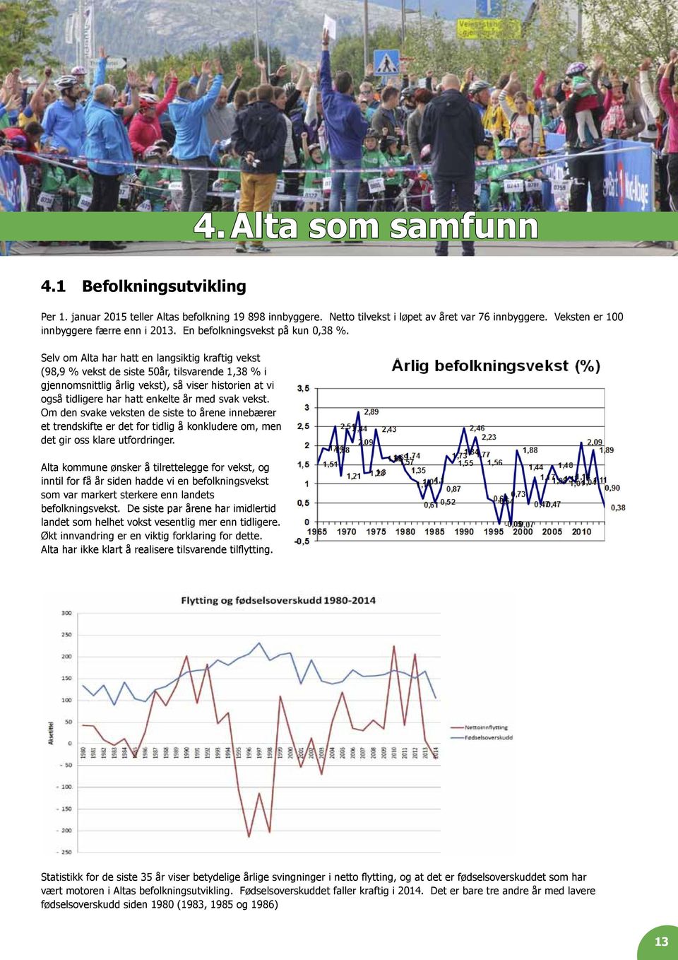 Selv om har hatt en langsiktig kraftig vekst (98,9 % vekst de siste 50år, tilsvarende 1,38 % i gjennomsnittlig årlig vekst), så viser historien at vi også tidligere har hatt enkelte år med svak vekst.