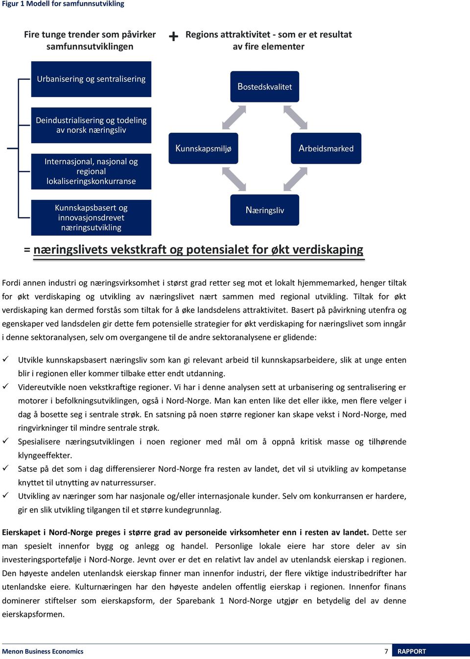 næringsutvikling Næringsliv = næringslivets vekstkraft og potensialet for økt verdiskaping Fordi annen industri og næringsvirksomhet i størst grad retter seg mot et lokalt hjemmemarked, henger tiltak