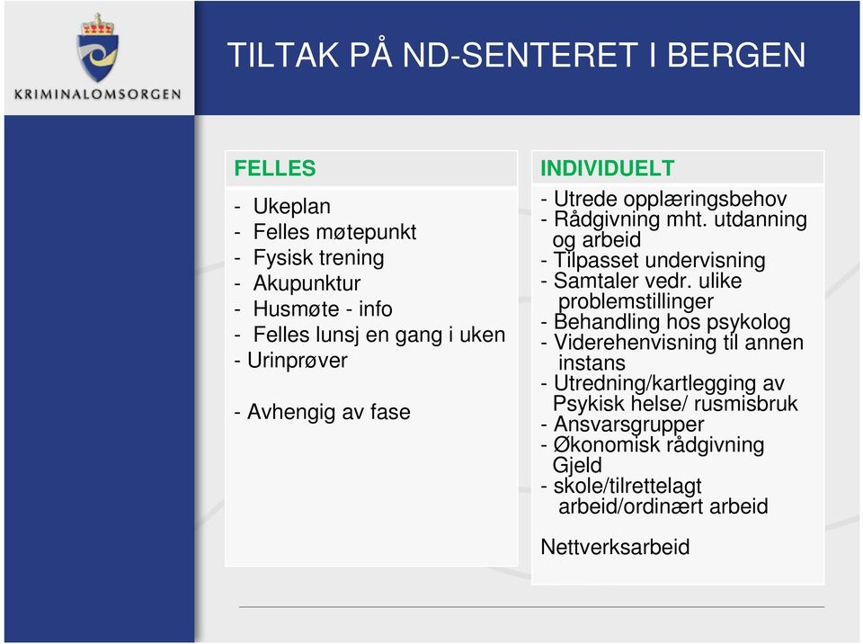 utdanning og arbeid - Tilpasset undervisning - Samtaler vedr.