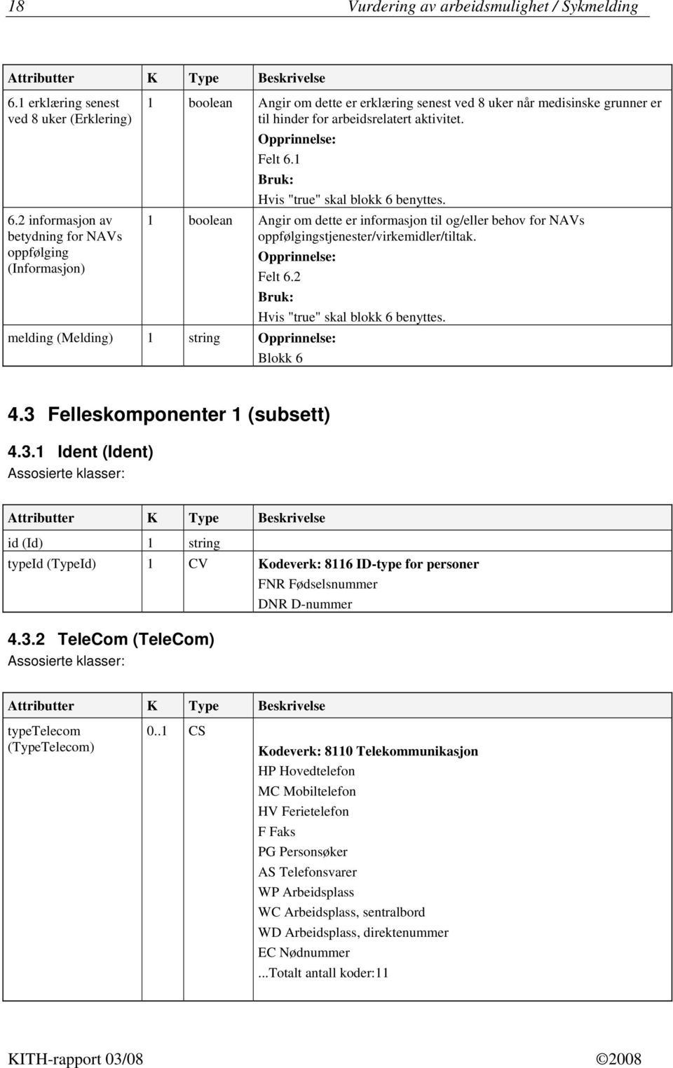 aktivitet. Felt 6. Bruk: Hvis "true" skal blokk 6 benyttes. boolean Angir om dette er informasjon til og/eller behov for NAVs oppfølgingstjenester/virkemidler/tiltak. Felt 6.2 Bruk: Hvis "true" skal blokk 6 benyttes.