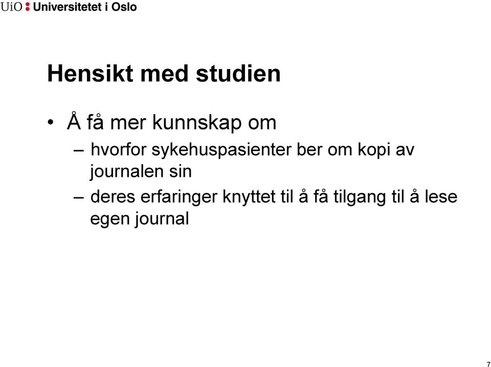 journalen sin deres erfaringer knyttet