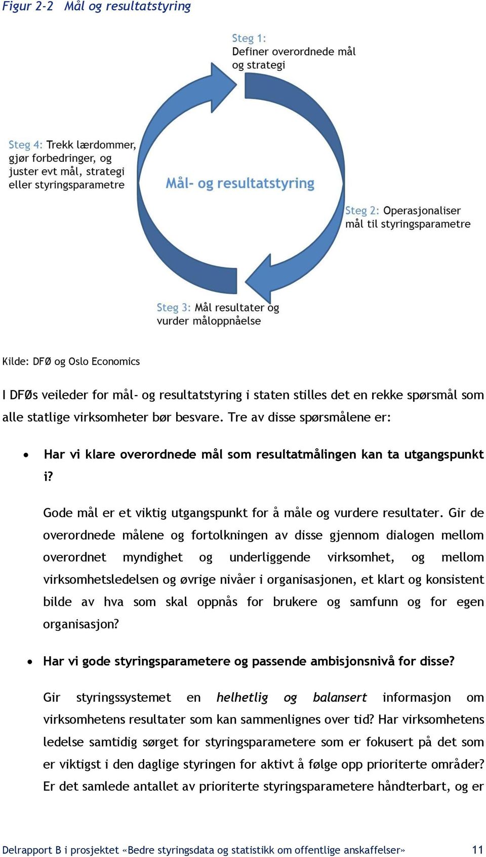 Gir de overordnede målene og fortolkningen av disse gjennom dialogen mellom overordnet myndighet og underliggende virksomhet, og mellom virksomhetsledelsen og øvrige nivåer i organisasjonen, et klart