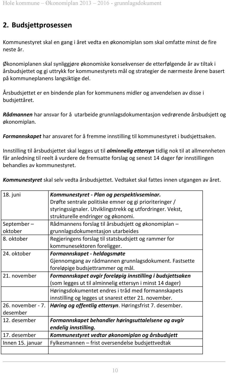 langsiktige del. Årsbudsjettet er en bindende plan for kommunens midler og anvendelsen av disse i budsjettåret.