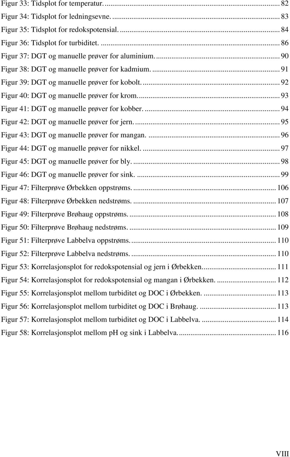 ... 92 Figur 40: DGT og manuelle prøver for krom.... 93 Figur 41: DGT og manuelle prøver for kobber.... 94 Figur 42: DGT og manuelle prøver for jern.... 95 Figur 43: DGT og manuelle prøver for mangan.