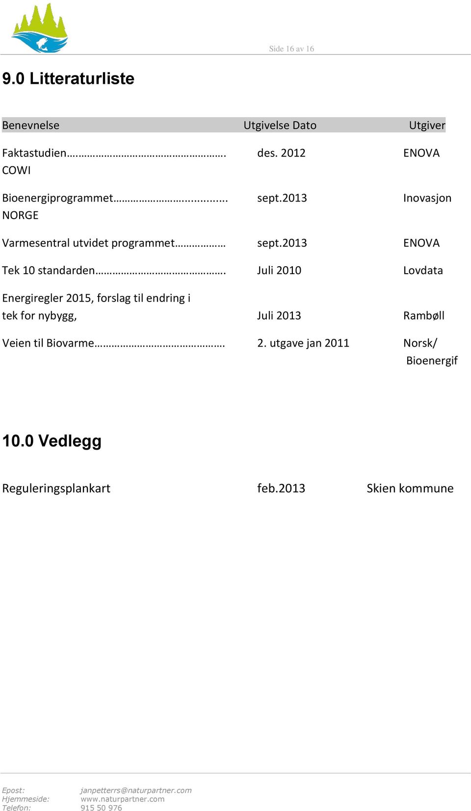 2013 ENOVA Tek 10 standarden.