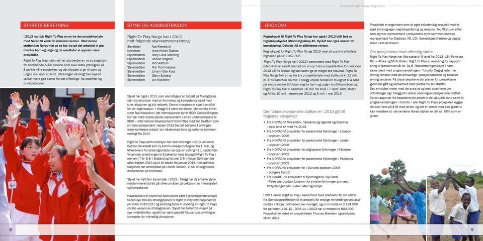 Right To Play International har utarbeidet en ny strategiplan for kommende 5 års periode som skal satse ytterligere på å utvikle våre prosjekter, og det tilbudet vi gir til barn og unge i mer enn 20