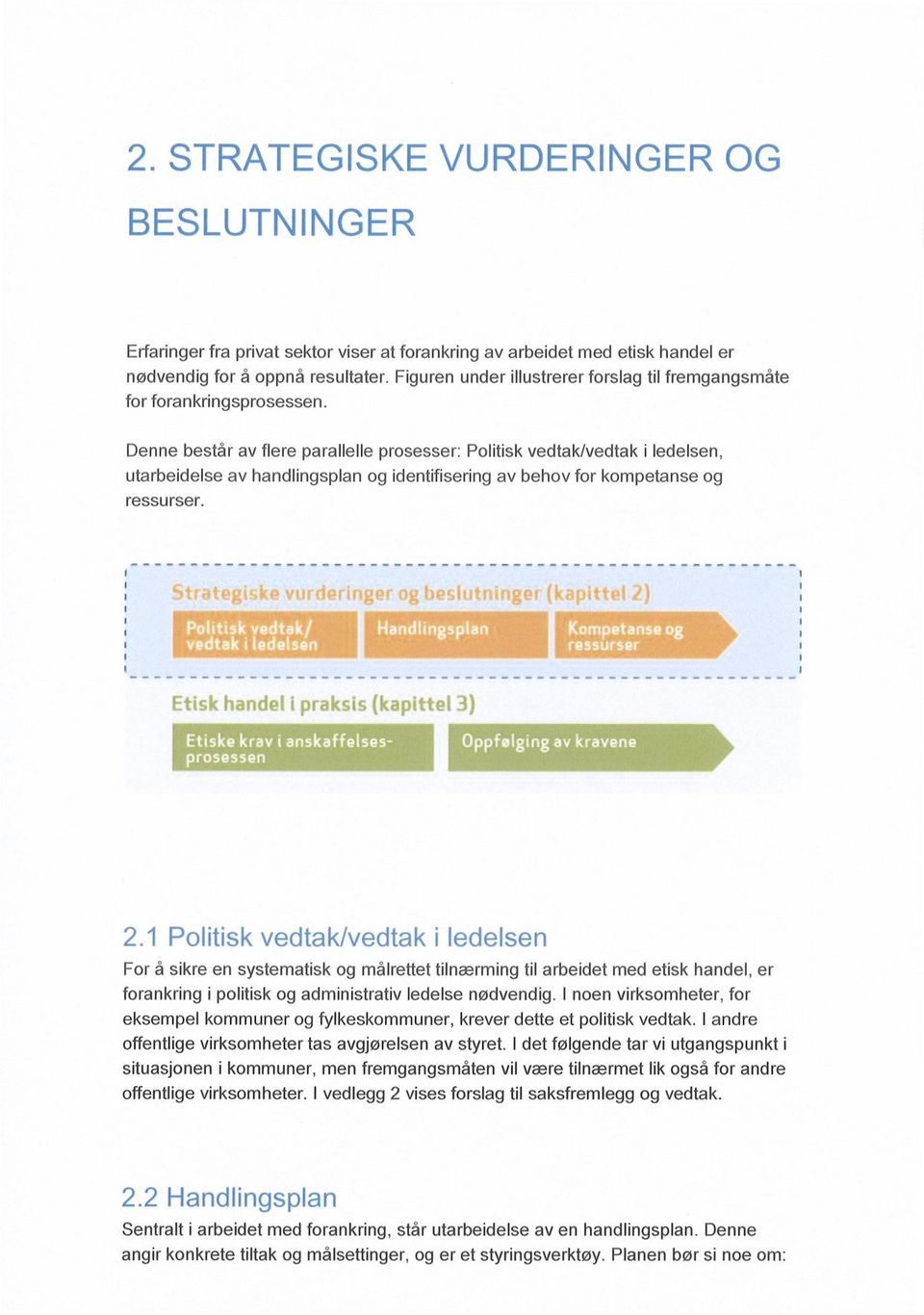 Denne består av flere parallelle prosesser: Politisk vedtak/vedtak i ledelsen, utarbeidelse av handlingsplan og identifisering av behov for kompetanse og ressurser. Ftkk hande! i praksk 2.