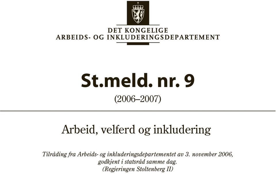 inkluderingsdepartementet av 3.