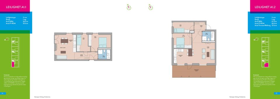 Leilighetstype Areal P-ROM 3 rom 1 etg 56 kvm 55 kvm EDSEKET HIMLIG/ OVERLIGGEDE KOSTRUKSJO. TEGIGE ER VEILEDEDE.