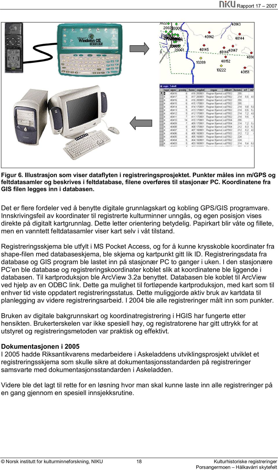 Innskrivingsfeil av koordinater til registrerte kulturminner unngås, og egen posisjon vises direkte på digitalt kartgrunnlag. Dette letter orientering betydelig.