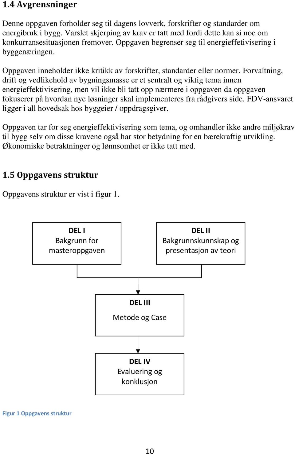 Oppgaven inneholder ikke kritikk av forskrifter, standarder eller normer.