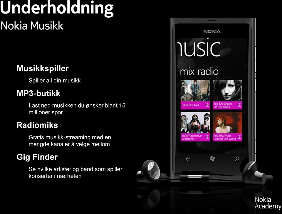Radiomiks Gratis musikk-streaming med en mengde kanaler å velge