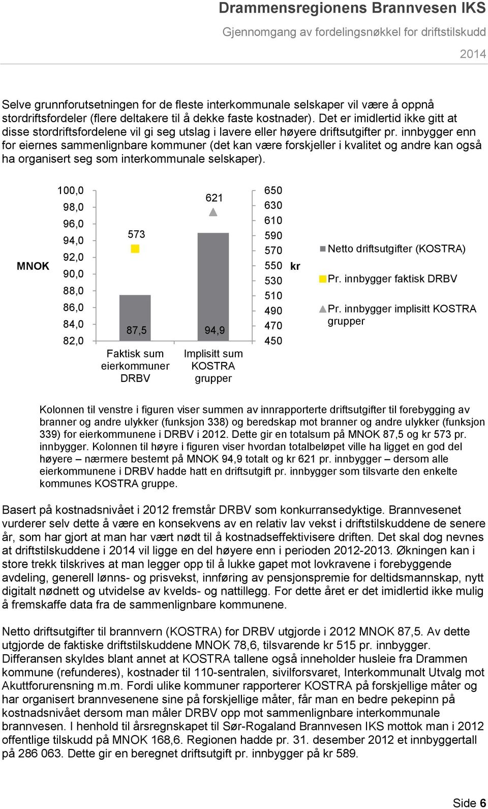 innbygger enn for eiernes sammenlignbare kommuner (det kan være forskjeller i kvalitet og andre kan også ha organisert seg som interkommunale selskaper).