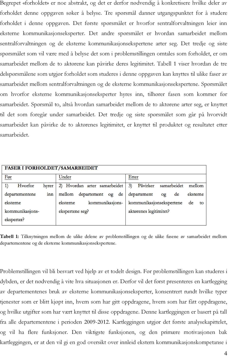 Det andre spørsmålet er hvordan samarbeidet mellom sentralforvaltningen og de eksterne kommunikasjonsekspertene arter seg.