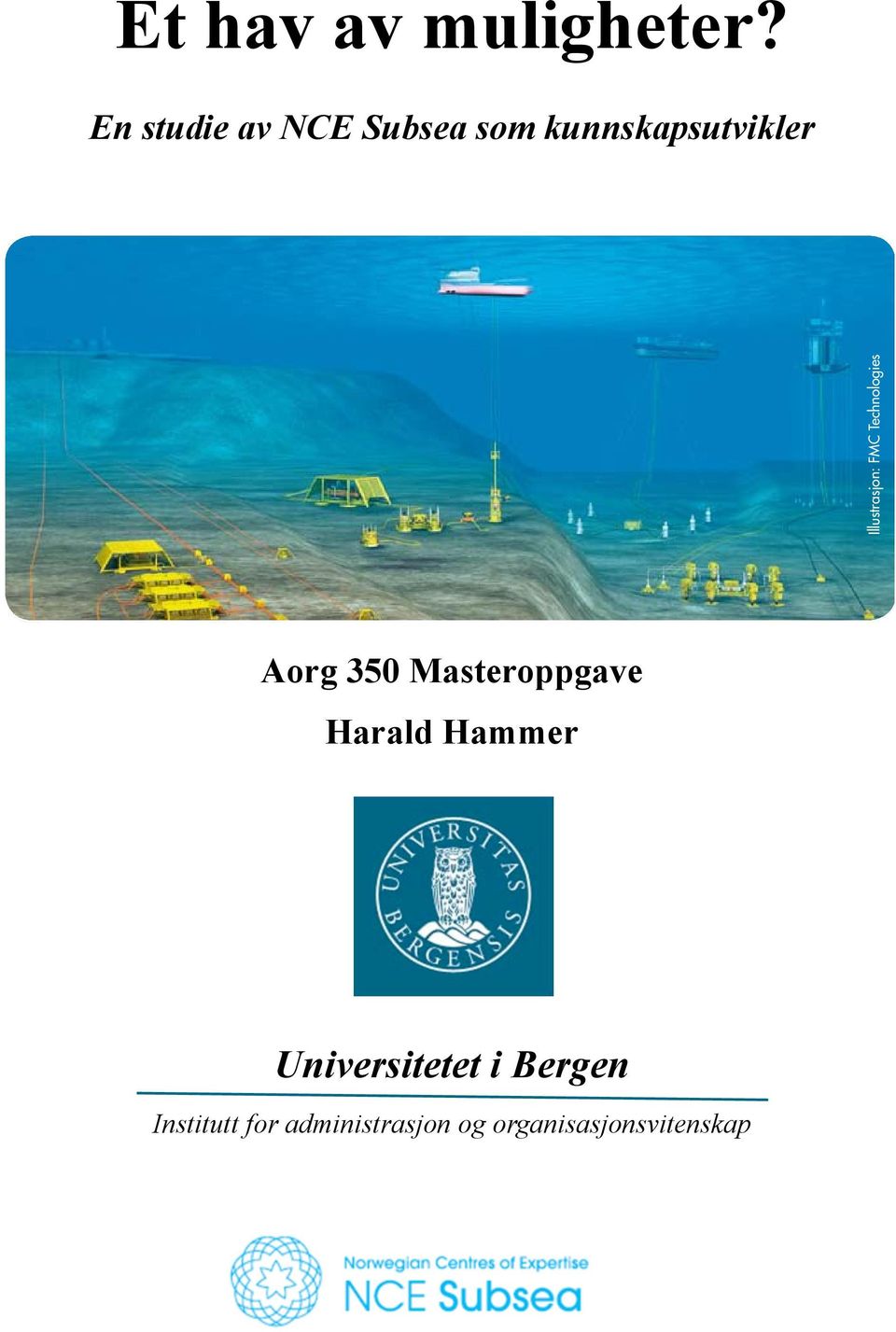 Høgskolen i Bergen og Norges teknisk-naturvitenskaplige universitet (NTNU) planlegger et samarbeid om etablering av en ny masterutdanning innen undervannsteknologi med oppstart høsten 2009.