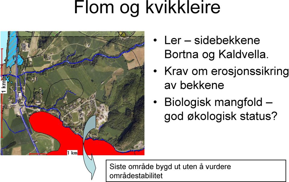 Krav om erosjonssikring av bekkene Biologisk