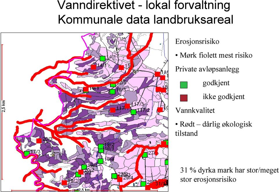 Private avløpsanlegg Vannkvalitet godkjent ikke godkjent