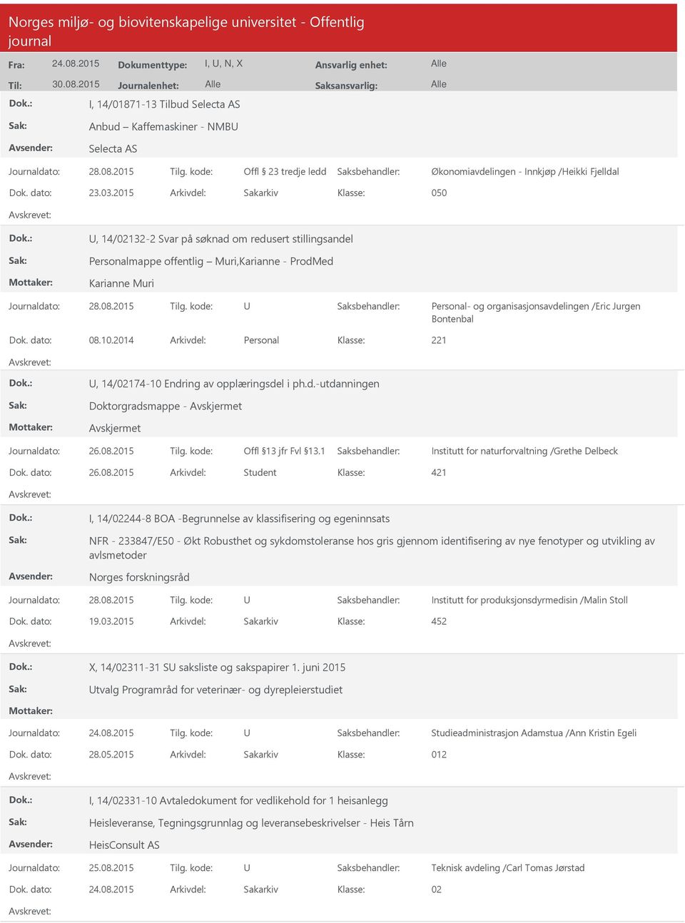 Bontenbal Dok. dato: 08.10.2014 Arkivdel: Personal, 14/02174-10 Endring av opplæringsdel i ph.d.-utdanningen Doktorgradsmappe - Journaldato: 26.08.2015 Tilg.