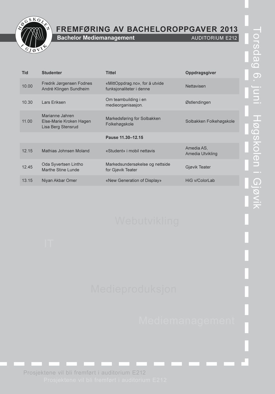 15 Mathias Johnsen Moland «Student» i mobil nettavis 12.