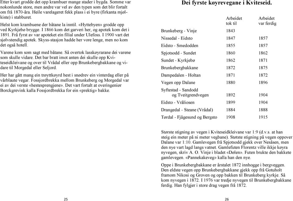 I 1866 kom det garveri her, og apotek kom det i 1891. Frå fyrst av var apoteket ein filial under Ulefoss. I 1900 vart det sjølvstendig apotek.