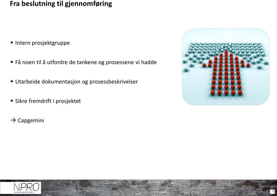 og prosessene vi hadde Utarbeide dokumentasjon og