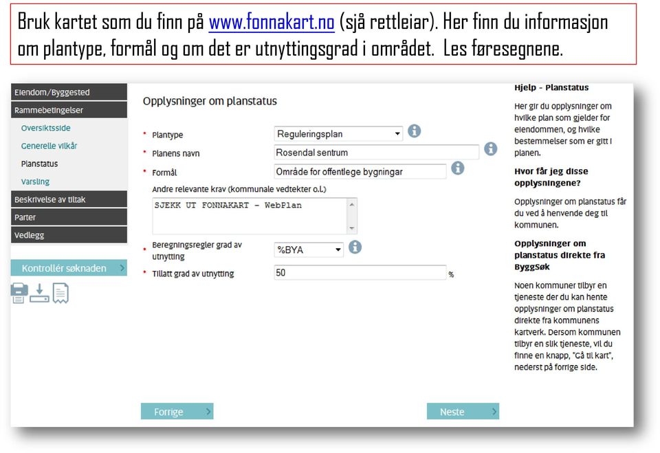 Her finn du informasjon om plantype,