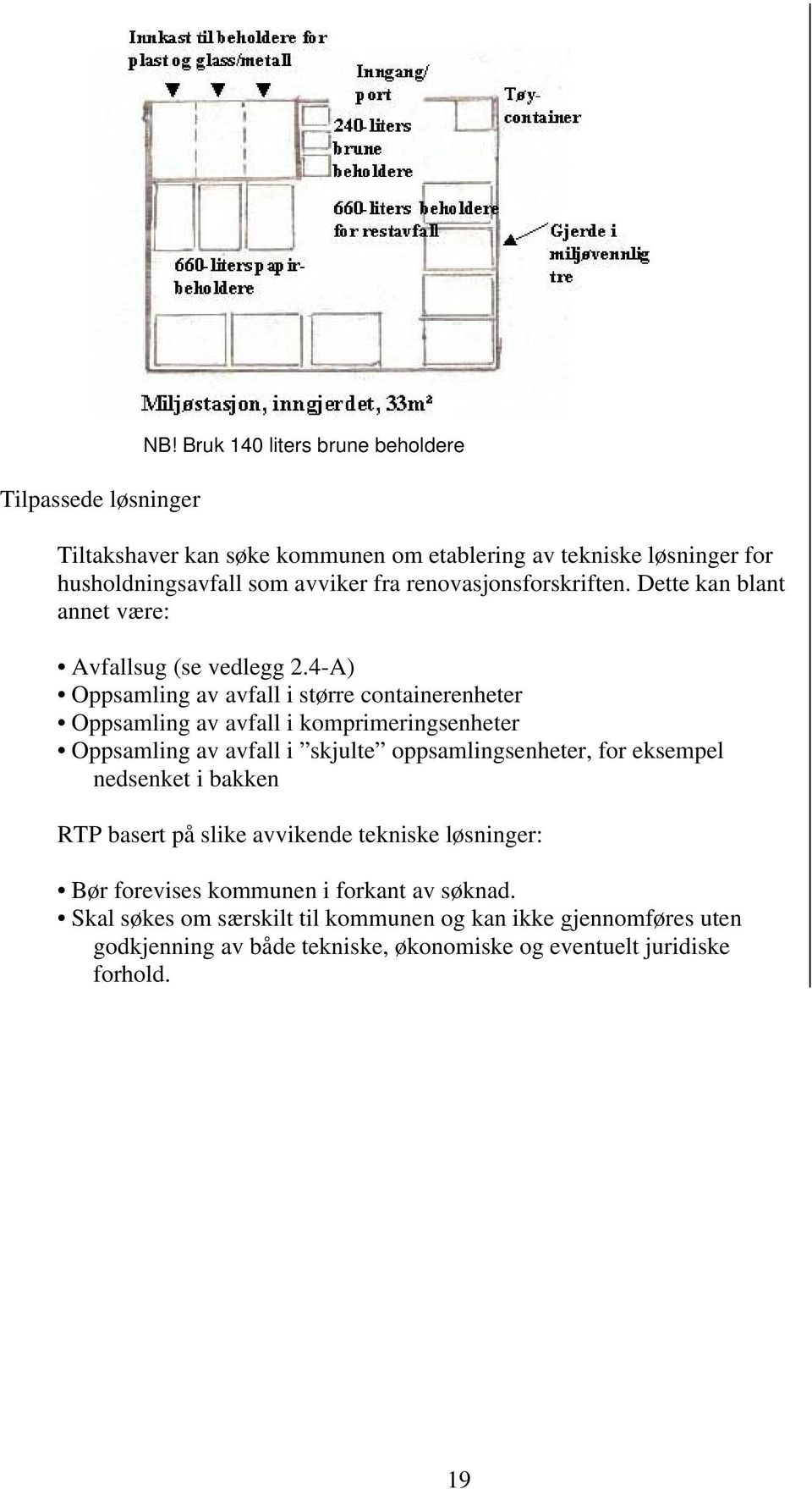 Dette kan blant annet være: Avfallsug (se vedlegg 2.