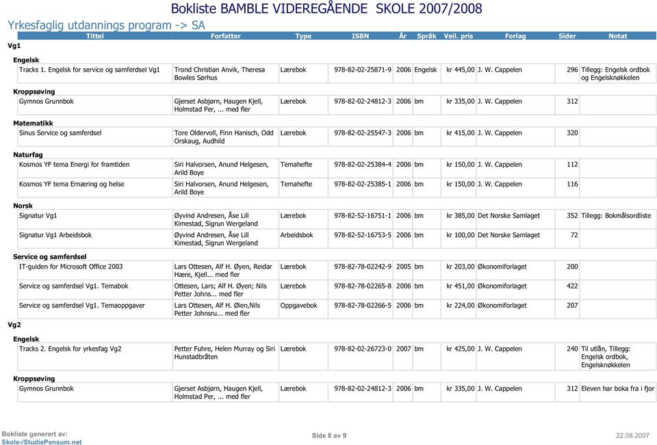 IT-guiden for Microsoft Office 2003 Service og samferdsel Vg1. Temabok Service og samferdsel Vg1. Temaoppgaver Tracks 2.