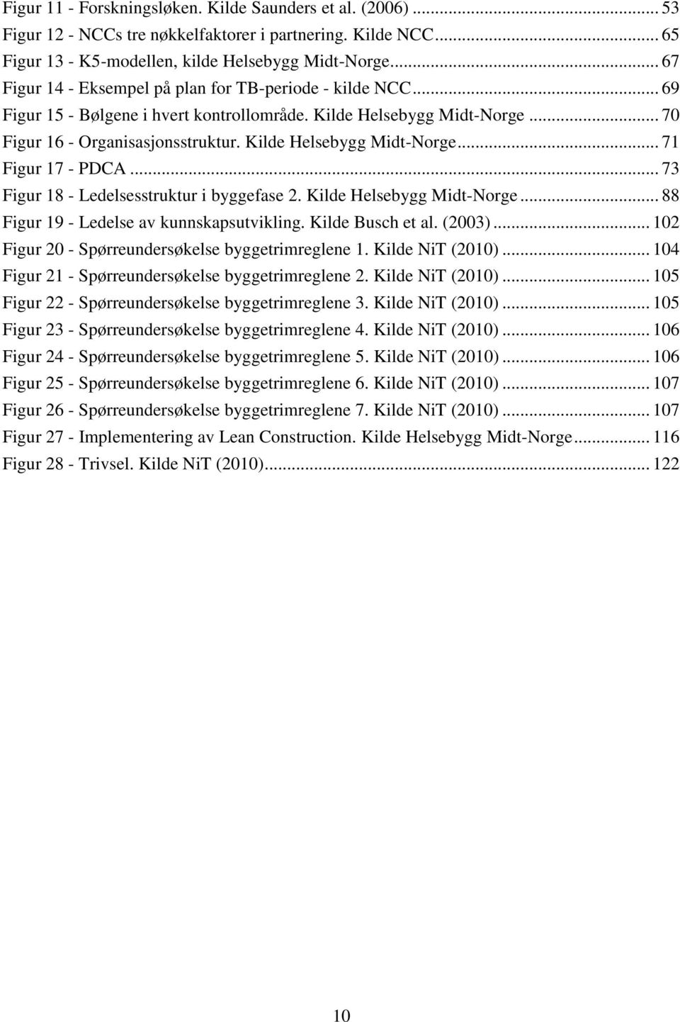 Kilde Helsebygg Midt-Norge... 71 Figur 17 - PDCA... 73 Figur 18 - Ledelsesstruktur i byggefase 2. Kilde Helsebygg Midt-Norge... 88 Figur 19 - Ledelse av kunnskapsutvikling. Kilde Busch et al. (2003).