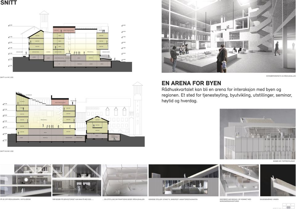 Et sted for tjenesteyting, byutvikling, utstillinger, seminar, høytid og hverdag.