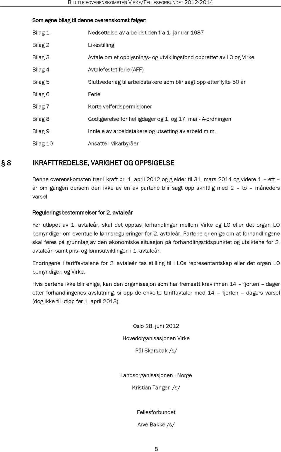 Sluttvederlag til arbeidstakere som blir sagt opp etter fylte 50 år Ferie Korte velferdspermisjoner Godtgjørelse for helligdager og 1. og 17.