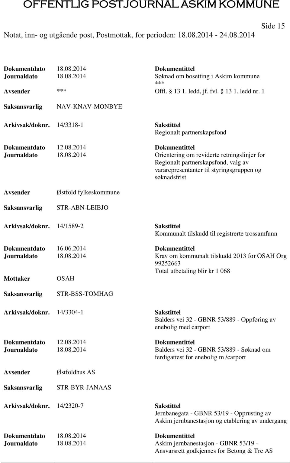 2014 Dokumentittel Journaldato 18.08.